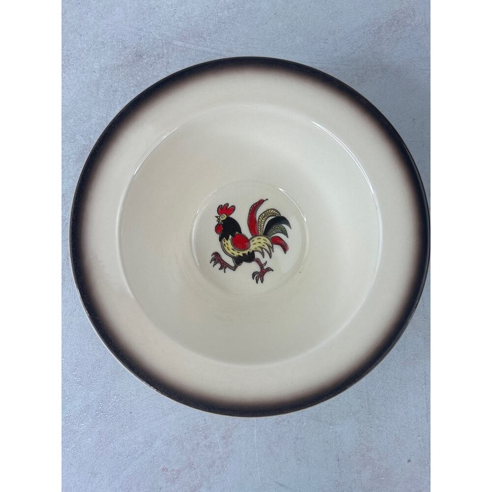Vintage MCM‎ Metlox Poppytrail Red Rooster Bowl Retro California